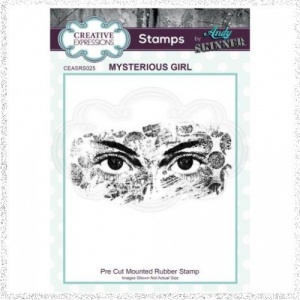 Creative Expressions Andy Skinner Mysterious Girl 1.9 in x 3.9 in Rubber Stamp