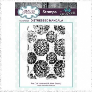 Creative Expressions Andy Skinner Distressed Mandala 4.5 in x 3.2 in Rubber Stamp