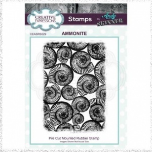 Creative Expressions Andy Skinner Ammonite 4.5 in x 3.2 in Rubber Stamp