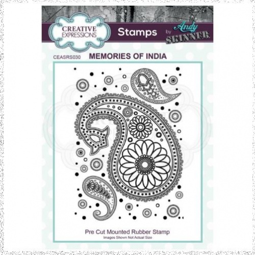 Creative Expressions Andy Skinner Memories of India 4 in x 2.8 in Rubber Stamp