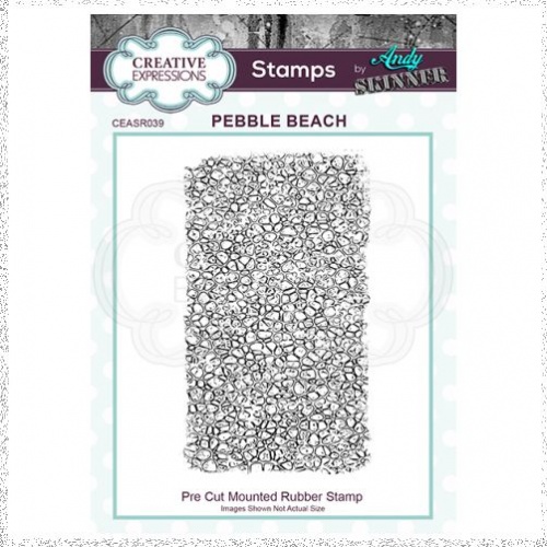 Creative Expressions Andy Skinner Pebble Beach 2.75 in x 4.75 in Rubber Stamp