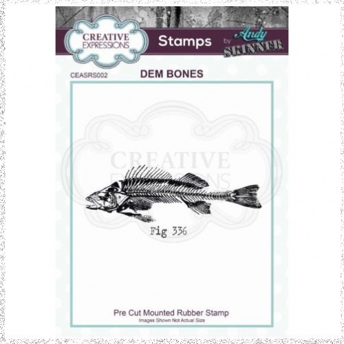CE Rubber Stamp by Andy Skinner Dem Bones