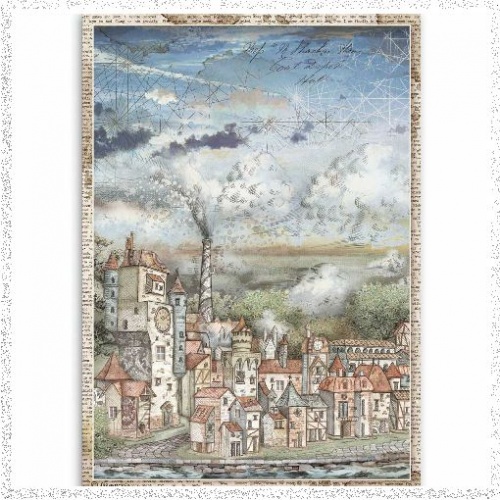Stamperia A4 Rice Paper Sir Vagabond Cityscape