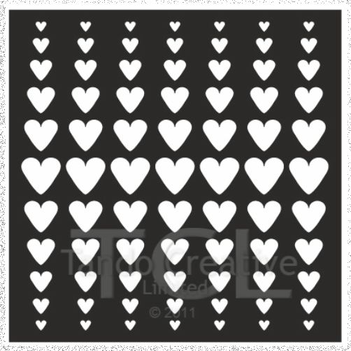 Stencil/Mask: Hearts Background
