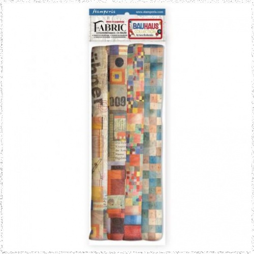 Stamperia Pack 4 Sheets Fabric 30 x 30cm Bauhaus Tando Creative Ltd