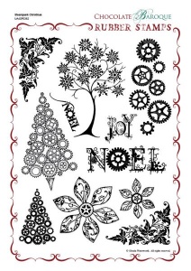 Chocolate Baroque: Steampunk Christmas UNMOUNTED A4
