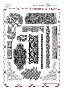 Chocolate Baroque: Lace Fragments UNMOUNTED A4 - A4